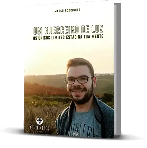 Capa do livro «Um Guerreiro de Luz», de Marco Rodrigues, editado pela Chiado Books.